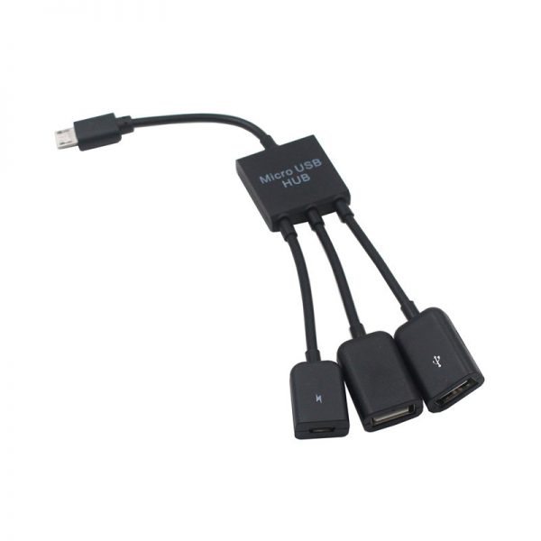 Android transfer OTG cable mobile phone tablet connection USB device with micro USB power supply data cable