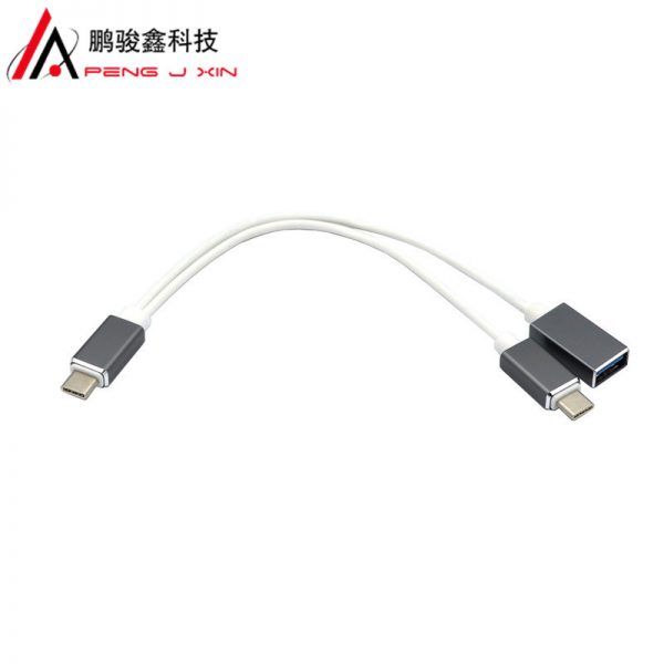 Type-C public to public two in one OTG cable type-C OTG cable type-C one pull two OTG data cable