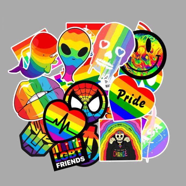 100 rainbow graffiti stickers Automobile motorcycle Trolley Case refrigerator skateboard stickers waterproof wholesale customized