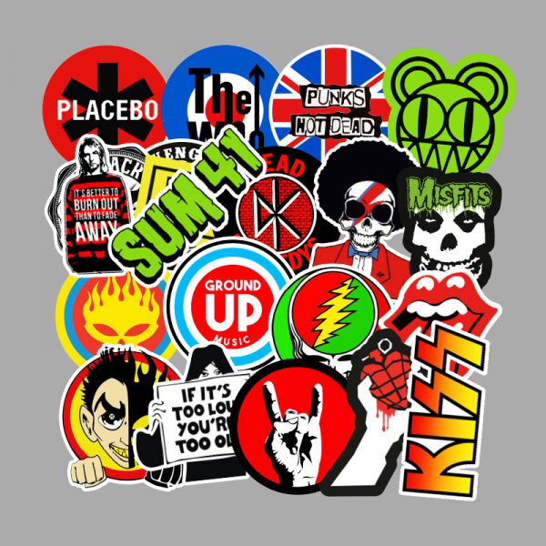 100 pieces of music themed graffiti stickers motorcycles cars skateboards notebook stickers waterproof wholesale customized