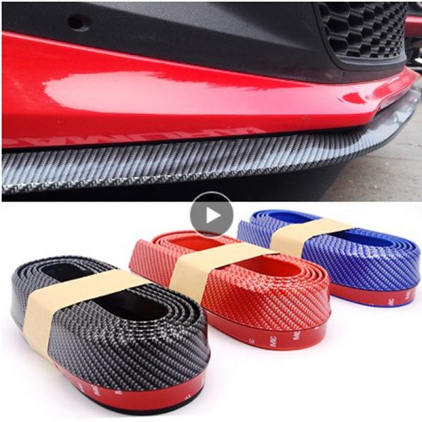 Automobile front lip anti-collision rubber strip universal front shovel refitting large surrounding small side skirt carbon fiber rear lip decoration