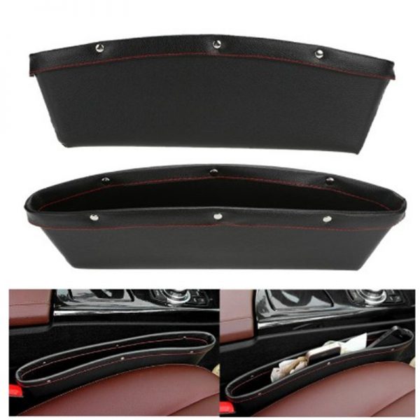 Automobile leather chair seam storage box vehicle mounted slit storage bag seat storage box clip slit car interior