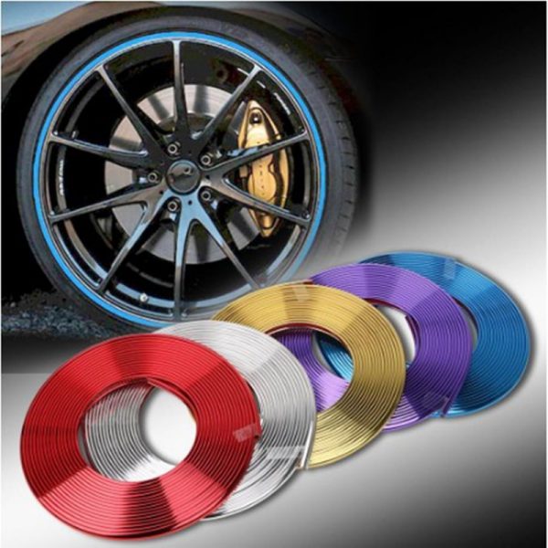 Automobile electroplated wheel hub decorative strip tire steel ring electroplated decorative paste anti friction strip line anti scratch anti-collision strip protective ring