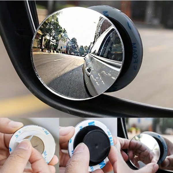 Automobile rearview mirror small round mirror reversing artifact auxiliary front and rear wheel blind spot 360 degree reflective wide-angle mirror