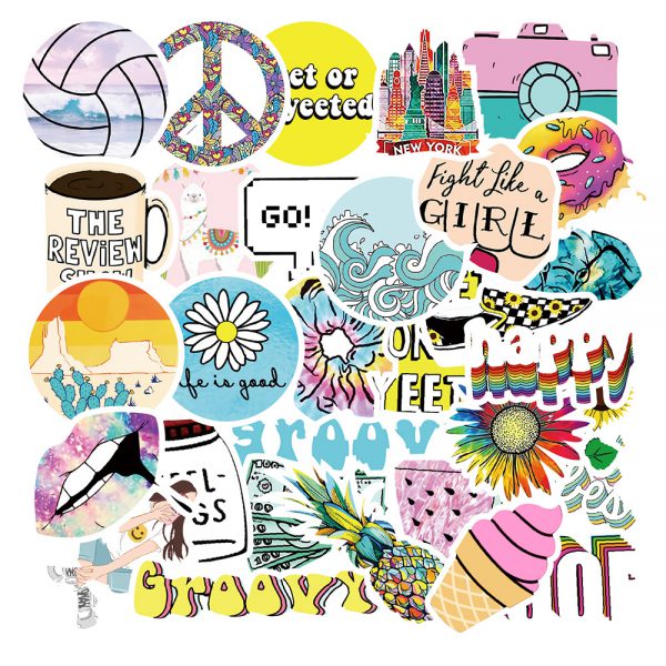 35 vsco style graffiti stickers luggage compartment laptop water cup stickers waterproof wholesale