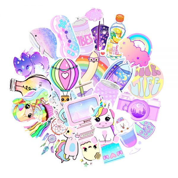 50 graffiti stickers refrigerator notebook water cup mobile phone stickers waterproof wholesale customized