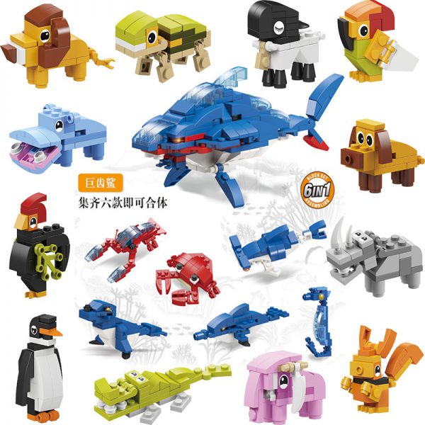 Lego building blocks, egg twisting animals, sharks, dinosaurs, airplanes, boys and girls’ early educational intelligence toys