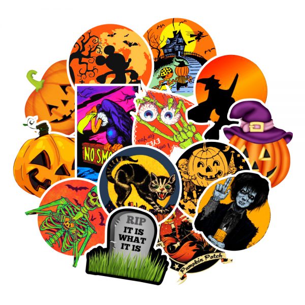 50 Halloween graffiti stickers notebook computer water cup refrigerator stickers waterproof wholesale custom-made