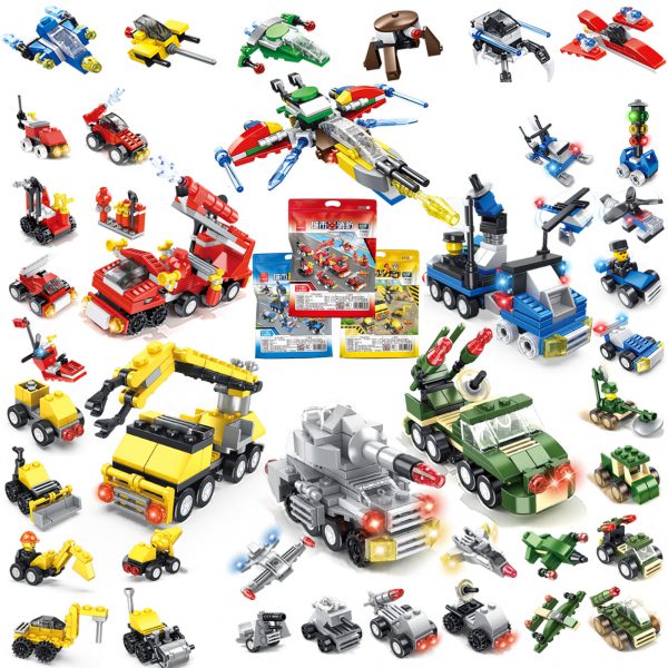 New products are compatible with Lego building blocks, small particles, urban fire engineering, children’s puzzle assembled toy boys’ kindergarten