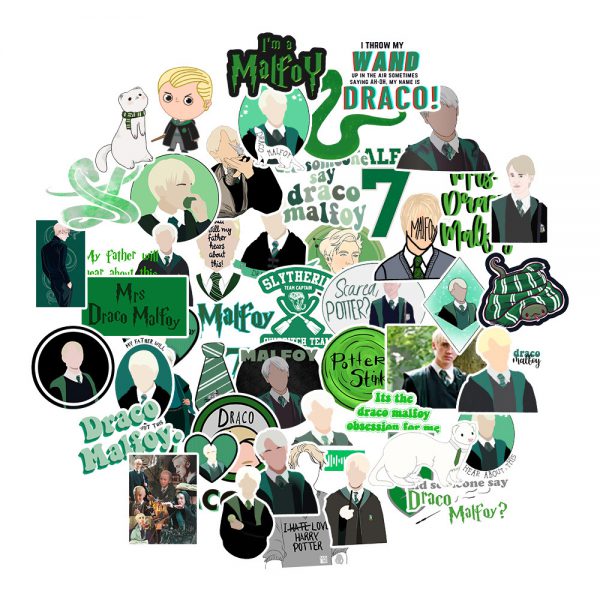 50 pieces of Draco Malfoy graffiti stickers automobile luggage compartment skateboard stickers waterproof wholesale customization