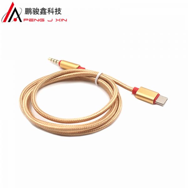 Type-C public pair 3.5mm bus borne speaker earphone connecting line earphone hole interface connecting mobile phone audio cable