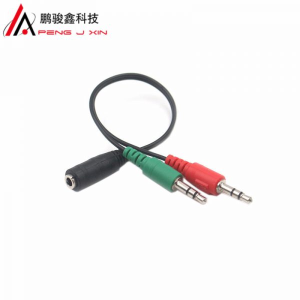 Mobile phone earphone 1:2 3.5mm conversion computer headset audio cable 2 female to 1 male 3.5mm adapter