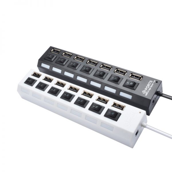 Wholesale 7-port switch USB 7-port hub with switch 7-port USB hub splitter