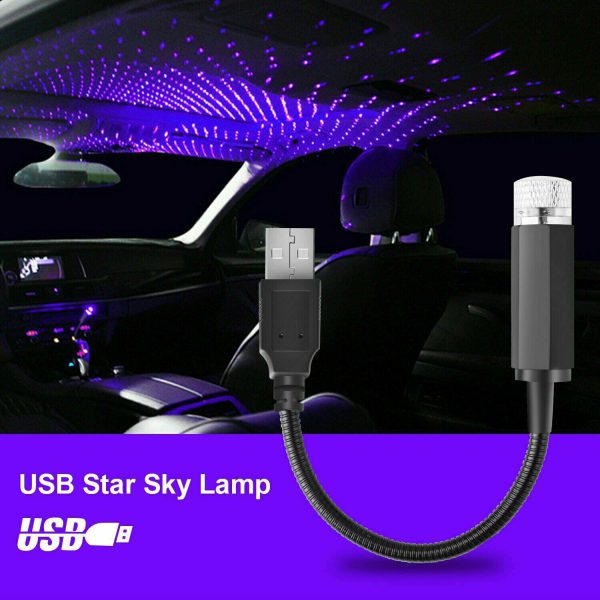 Cross border USB vehicle all sky star atmosphere lamp car roof interior decoration projection lamp star sky ceiling outdoor lamp