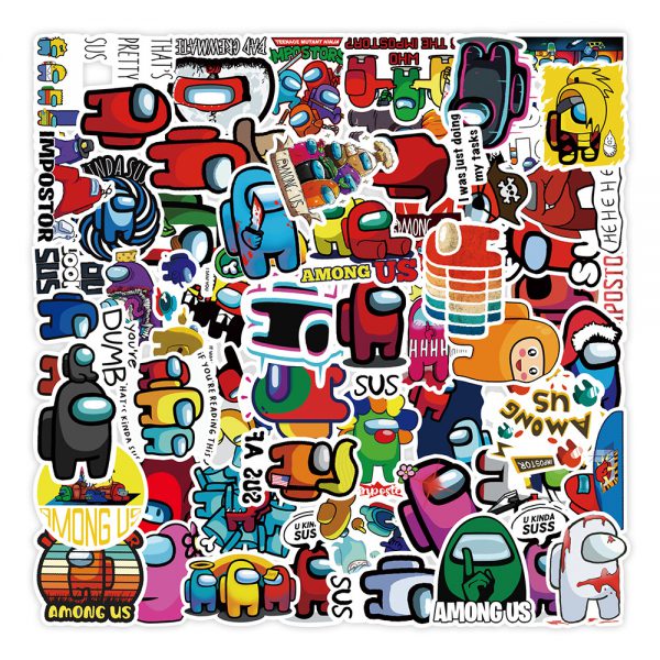 150 games amongus notebook skateboard car water cup graffiti decoration sticker wholesale