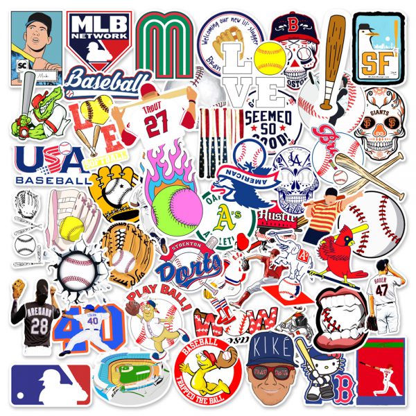 50 sports baseball notebooks luggage skateboards cars water cups graffiti decorative stickers wholesale