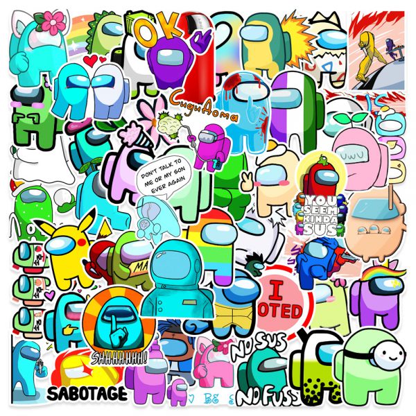 50 games among us3-50 notebook skateboard luggage car graffiti decoration sticker wholesale