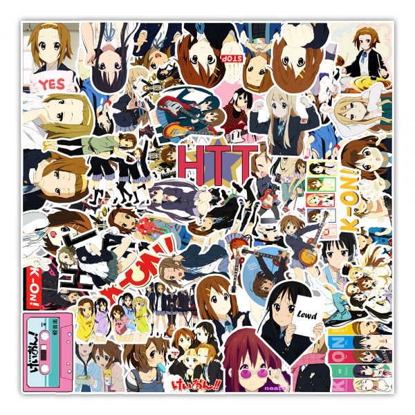 50 cartoon soft tone girl graffiti stickers auto balance car skateboard decoration stickers wholesale customized