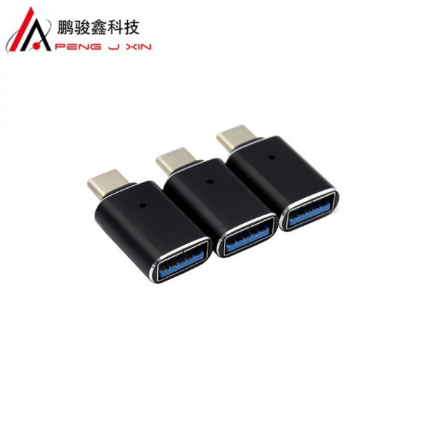 USB3.0 to type-C adapter tensile head with light type-C OTG adapter USB3.0 adapter