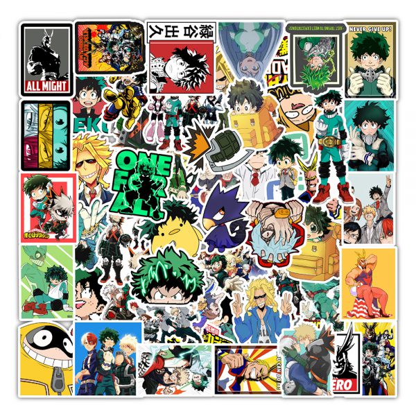 100 pieces of my hero college graffiti stickers mobile phone computer refrigerator wall decoration stickers wholesale customized