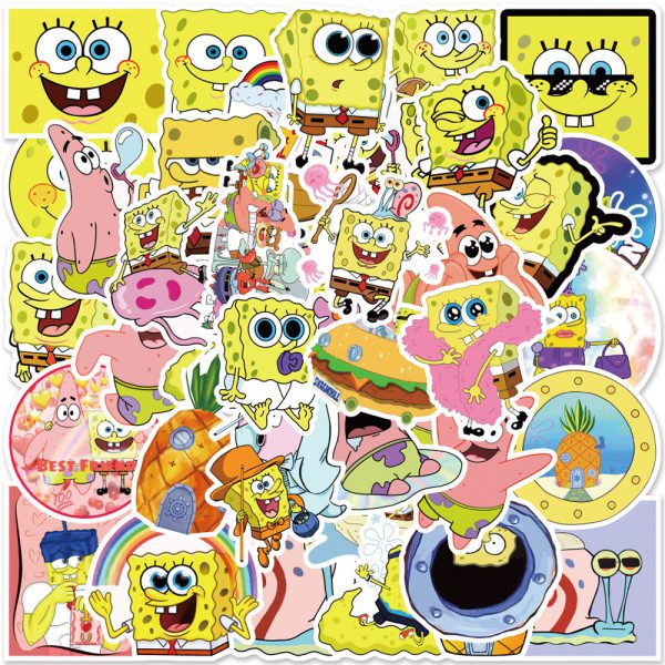 52 cute cartoon notebooks, skateboards, suitcases, graffiti, decorative stickers wholesale