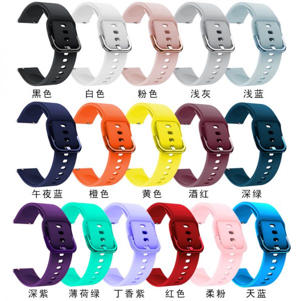 Applicable to Samsung Galaxy active22mm silicone strap Samsung S3 Huawei GT 46mm universal wrist strap