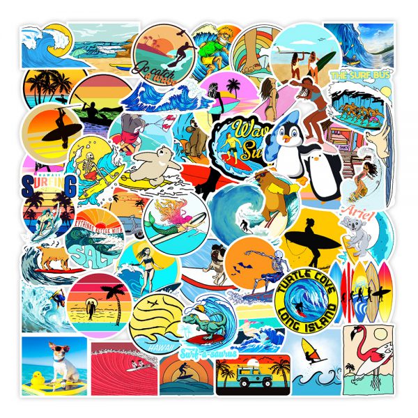 50 sports surfing notebooks skateboards suitcases water cups car graffiti decorative stickers wholesale