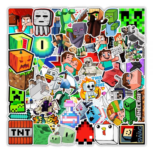 50 pieces of my world graffiti stickers car trunk refrigerator decoration stickers wholesale customized