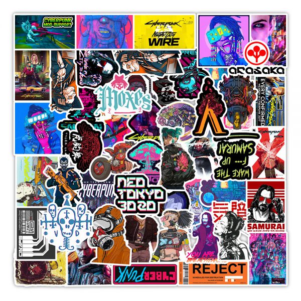 50 pieces of graffiti stickers, mobile phones, computers, water cups, hand accounts, creative decoration stickers, wholesale and customized