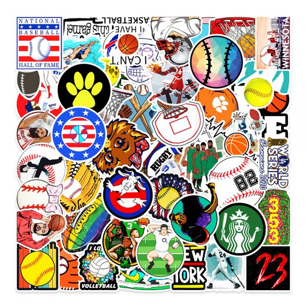 50 sports tide brand new style sports collection notebook suitcase skateboard graffiti decoration sticker wholesale