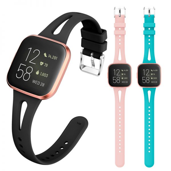 Fitbit versa2 slim silicone strap versa Lite V-port small waist replacement strap