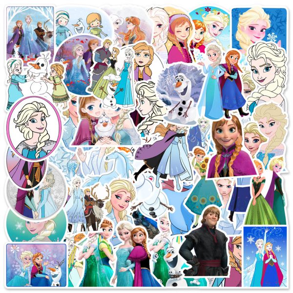 50 cartoon animation Princess Aisha car skateboard notebook graffiti decoration sticker wholesale