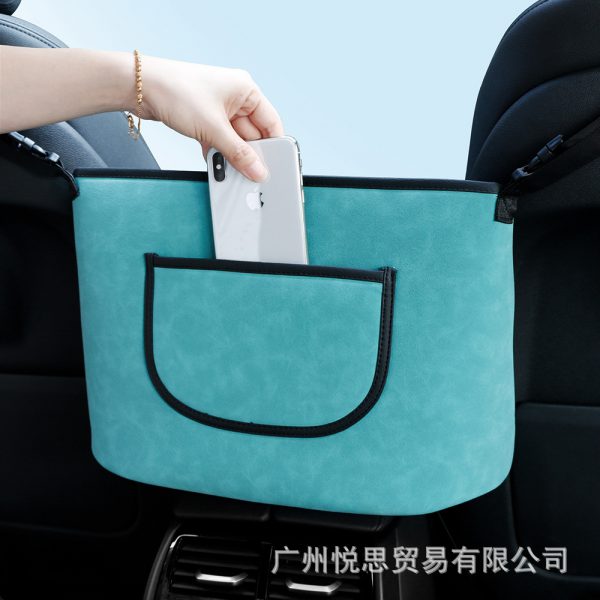 Car seat compartment storage bag storage pocket car seat back bag suede storage bag seat center control hanging bag