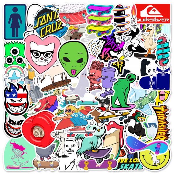 50 chaopai sports skateboards, cars, notebooks, suitcases, cars, graffiti and decorative stickers wholesale