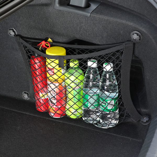 Automobile boot fire extinguisher screw fixed side net pocket storage storage flat net vertical net refitting supplies