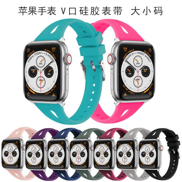 Suitable for Apple watch silicone strap Apple watch slimming wrist strap small waist strap 38/42mm