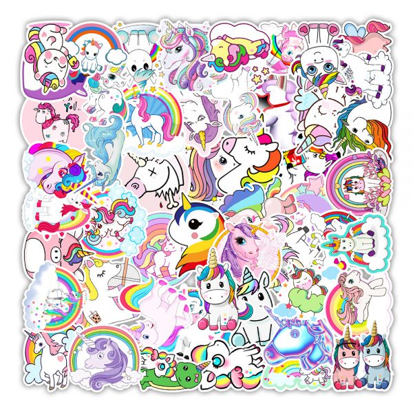 100 Unicorn graffiti stickers automobile trunk balance car decoration stickers wholesale customized