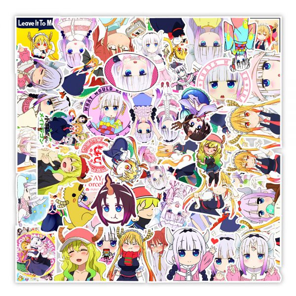 50 pieces of cartoon Xiaolin’s Dragon maid graffiti stickers car trunk mobile phone kettle decoration stickers wholesale