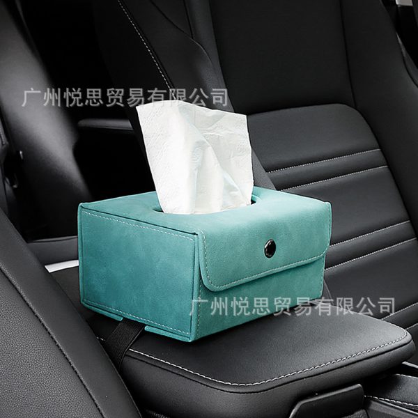 Car mounted paper towel box hanging armrest box car interior upholstery chair back paper bag folding style family car dual-purpose paper box seat type