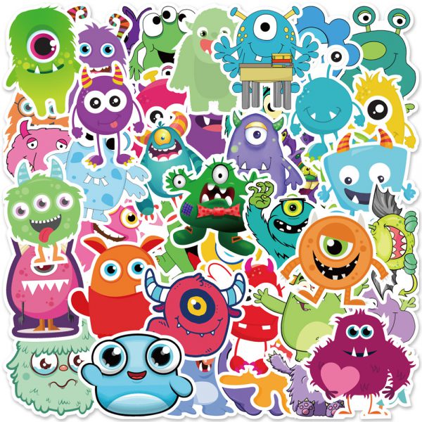 50 cute cartoon notebooks, skateboards, suitcases, water cups, graffiti and decorative stickers wholesale