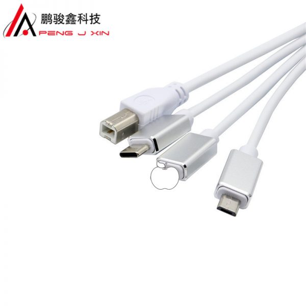 Applicable to Apple type-C Android micro USB three in one piano cable iPhone three in one cable