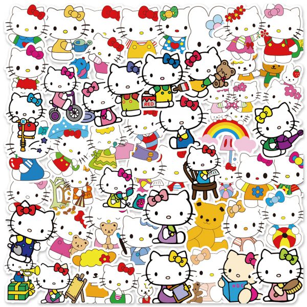 50 cute cartoon animals notebook skateboard suitcase water cup car graffiti decoration sticker wholesale